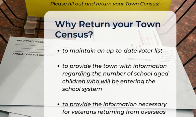 REMINDER- Please return your 2022 Town Census