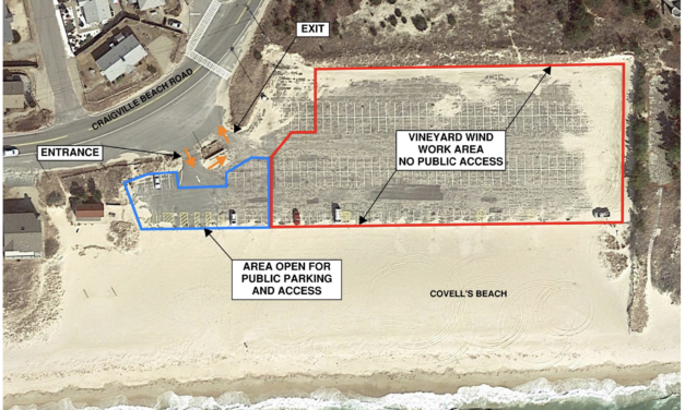 Vineyard Wind Work at Covell’s Beach Parking Lot Limited Access Starting September 15, 2022
