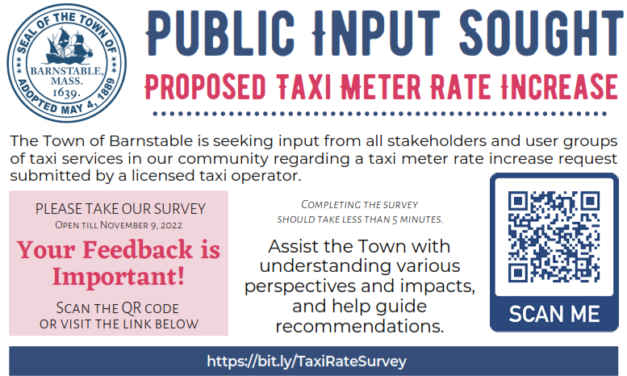 Public Input Sought for Taxi Meter Rate Increase Request