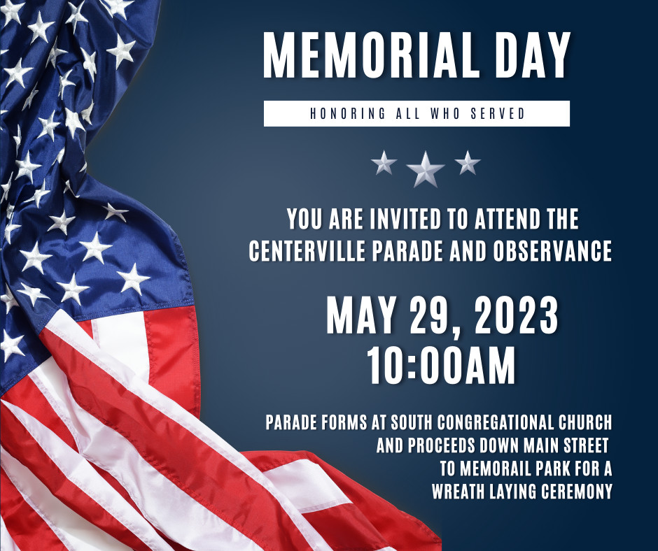 Memorial Day Activities Monday, May 29, 2023 Barnstable eNews