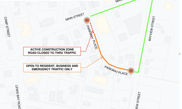 Temporary Road Closure on Parkway Place, Hyannis