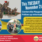 Centerville Playground Follow-up Informational Session