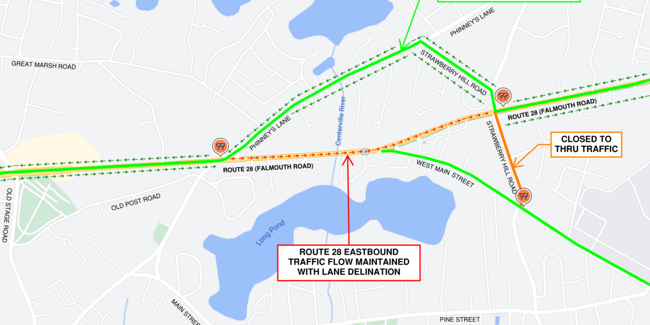 Route 28 Sewer Expansion Project – Route 28 Westbound Detour
