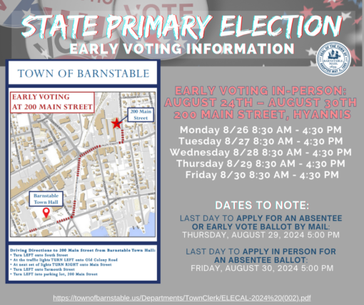 State Primary Voting Information – September 3, 2024