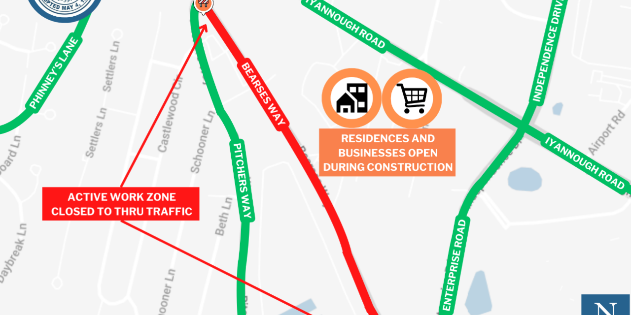 Portion of Bearses Way, Hyannis, to be Closed to Thru Traffic Beginning January 20, 2025